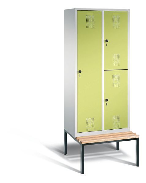 C+P Kombi-Spind Evolo, H2090xB810xT815mm, Farbe: Lichtgrau / Viridingrün, 48650-22 S10014