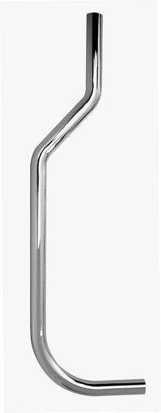 Benkiser Spülrohr verchromt, 3/4 Zoll gekröpft 85mm 700 mm lang, Innen/Aussendurchmesser 26x28mm, 7102872