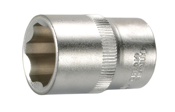 SW-Stahl Steckschlüsseleinsatz, 1/2", Wellen-Profil, 10 mm, Chrom-Vanadium-Stahl, 07620L-E10