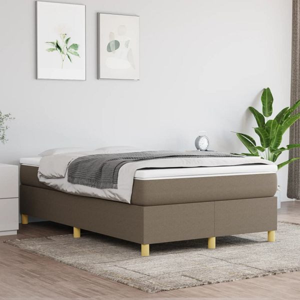 vidaXL Bettgestell Taupe 120x200 cm Stoff, 3120949, 8720287236108