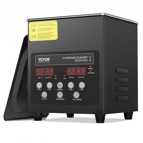 VEVOR 2L Ultraschallreiniger 60W, 40kHz, mit Schonmodus & Entgasung, Heizung & Timer, für Schmuck, Brillen & Uhren, Schwarz, HGKCSBQXJ2LA0JZLZV2