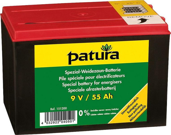 Patura Spezial Weidezaun-Batterie 9 V / 55 Ah, 151200