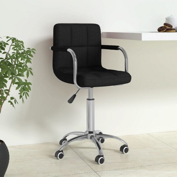 vidaXL Bürostuhl Drehbar Schwarz Stoff, stilvoll, 334673