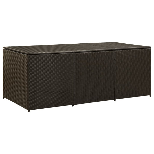 vidaXL Gartenbox Poly Rattan 180x90x70 cm Braun, 46478, 8719883732237
