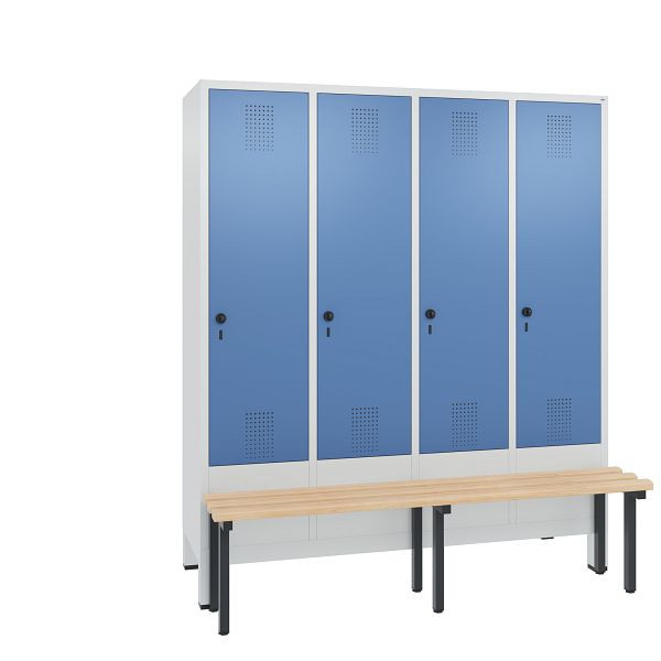 C+P Spind Evolo, 4 Abteile, H1850xB1590xT815 mm, Grau/Fernblau, 48030-42 S10322