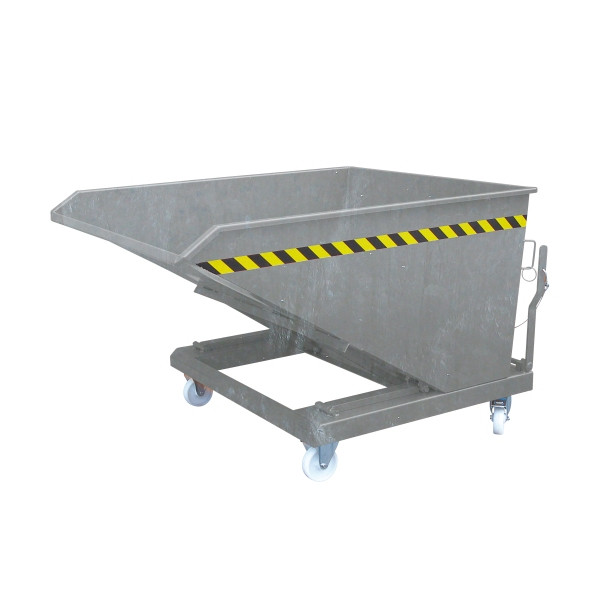 Eichinger Industrie Kippbehälter in niedriger Bauhöhe, 1000 kg, 300 Liter, feuerverzinkt, 20140400002000