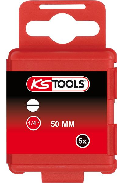 KS Tools 1/4" Bit Schlitz, 50mm, 3mm, VE: 5 Stück, 911.2747