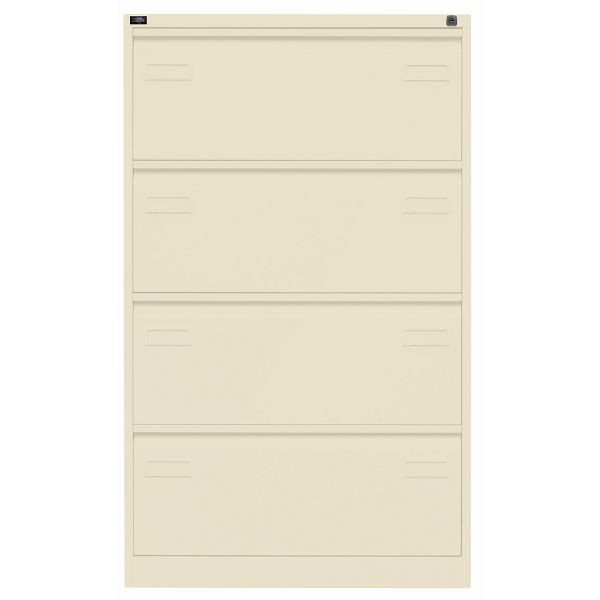Bisley LIGHT Hängeregistraturschrank LIGHT, doppelbahnig, 4 HR-Schubladen, 669 hellelfenbein, CDF4669