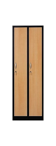 Mades Garderobenschrank 2-türig schwarz/Buche Dekor, SD1077121sbuA