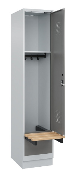 C+P Spind Evolo PLUS, 1 Abteile, 1950x400x815mm, 7035/0004, Zylinderschloss, 049040-12 S10041