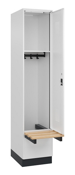 C+P Spind Evolo PLUS, 1 Abteile, 1950x400x815mm, 9016/9016, Zylinderschloss, 049040-12 S10047