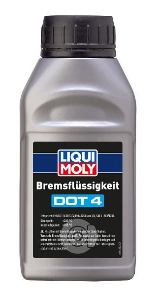 LIQUI MOLY Bremsflüssigkeit DOT 4, Kanister Kunststoff, VE: 0,5 Liter, 21156