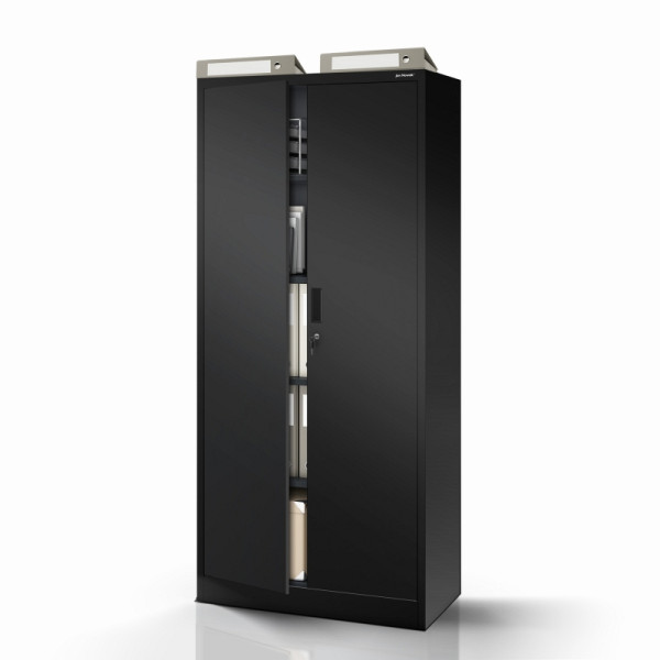 Jan Nowak Schwarzer Metallschrank JAN Compact 1750 x 800 x 400 mm, 1905