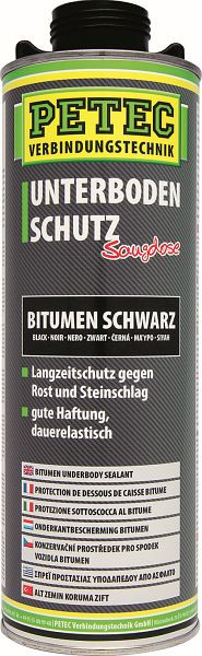 Petec Unterbodenschutz Bitumen, Saugdose, Schwarz, 1.000ml, VE: 6 Stück, 73110