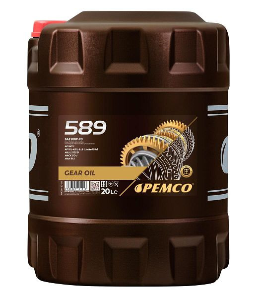 PEMCO Getriebeöl 589 80W-90 GL-5, VE: 20 l, PM0589-20