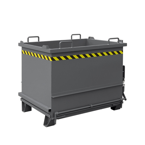 Eichinger Industrie Baustoff-Container mit Klappboden, 1500 kg, 750 Liter, anthrazitgrau, 20351000000096