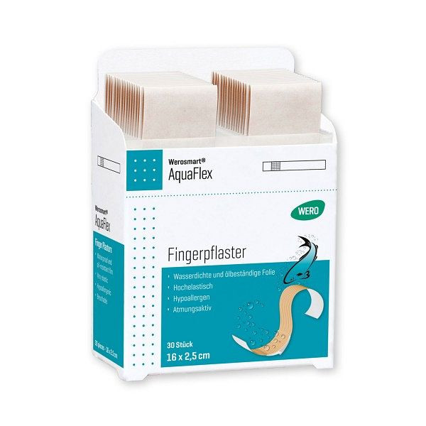 WERO Werosmart AquaFlex Fingerpflaster, 16 x 2,5 cm, VE: 30 Stück, 170211