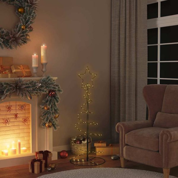 vidaXL LED Weihnachtsbaum 80 LEDs Warmweiß 120 cm, 4019497