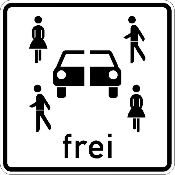 Stein HGS Carsharing-Fahrzeuge frei Nr. 1024-21, 420 x 420 mm, Flachform 2 mm, RA2, 1024-21-121