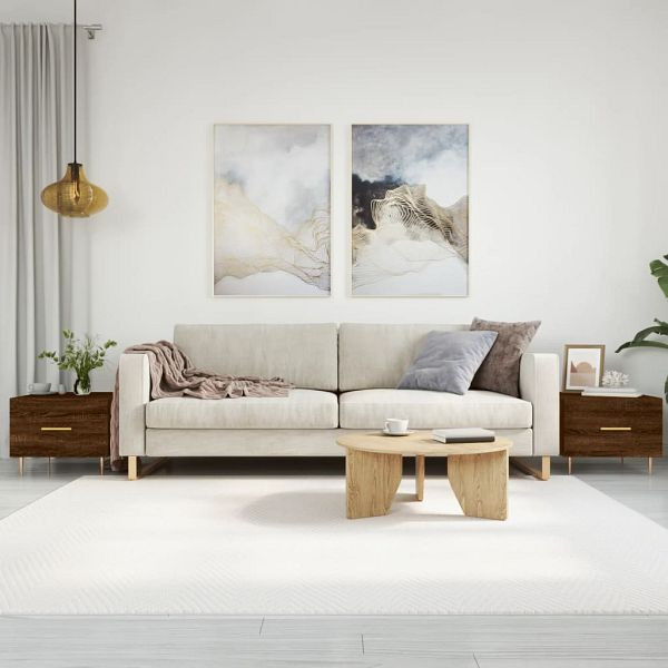 vidaXL Couchtische 2 Stück Braun Eichen-Optik 50x50x40 cm Holzwerkstoff, 829379