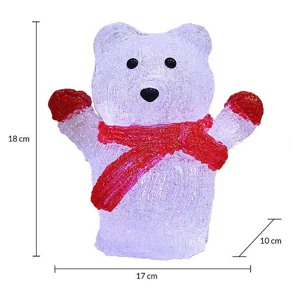 DEUBA LED Acryl Figur Weihnachten Eisbär, 107600, 4251776918808