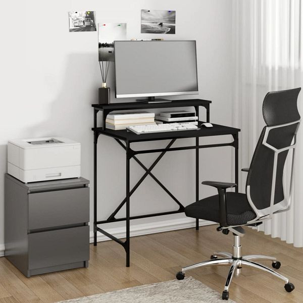 vidaXL Schreibtisch Schwarz 80x50x90 cm Holzwerkstoff und Eisen, 826704