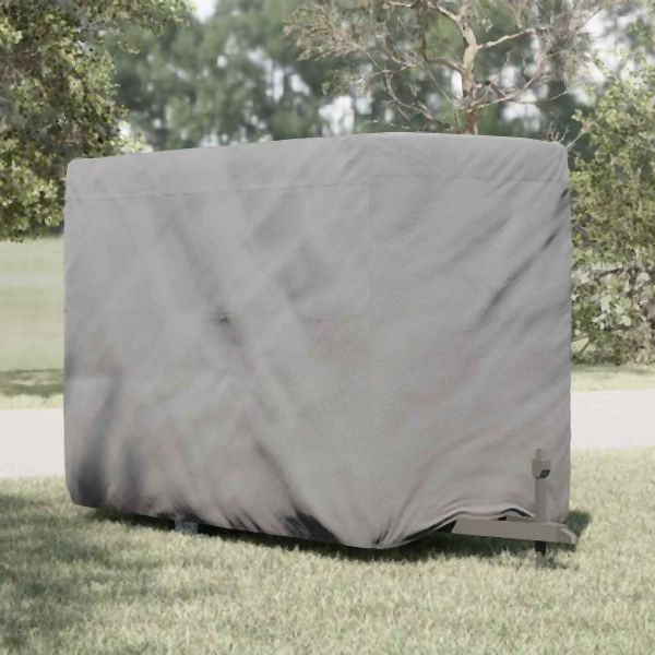 vidaXL Schutzhülle für Pferdeanhänger Grau 376x168x240 cm Vliesstoff, 4015883