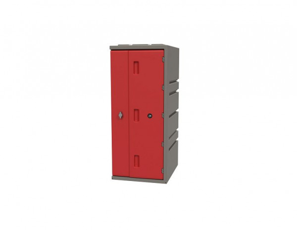 Lotz Kunststoff-Schließfach 900 Kunststoff-Schließfach, Höhe: 900 mm, Tür rot, Drehriegelschloss, 221900-04
