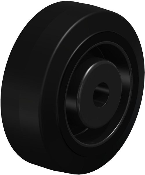 Blickle POEV 80/12R Rad aus Elastik-Vollgummi, Schwarz, 597526