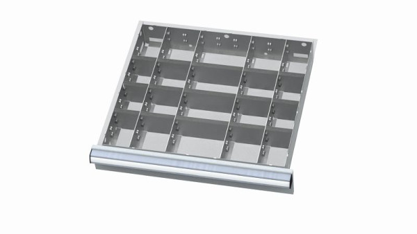 Simplaflex Metalleinteilung für Schubladen, Blendenhöhe: 200-300 mm, Innenmaß 500 x 450 mm, CL6E200MT03
