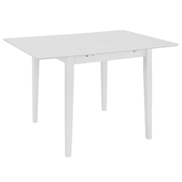 vidaXL Ausziehbarer Esstisch Weiß (80-120)x80x74 cm MDF, 247626