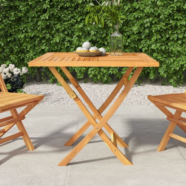vidaXL Gartentisch Klappbar 85x85x76 cm Teak Massivholz, 47419