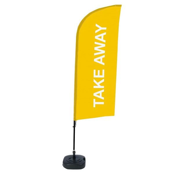 Showdown Displays Beachflag Alu Wind Komplett-Set Take Away Gelb ECO, BFAW310-WT21-I69ECO