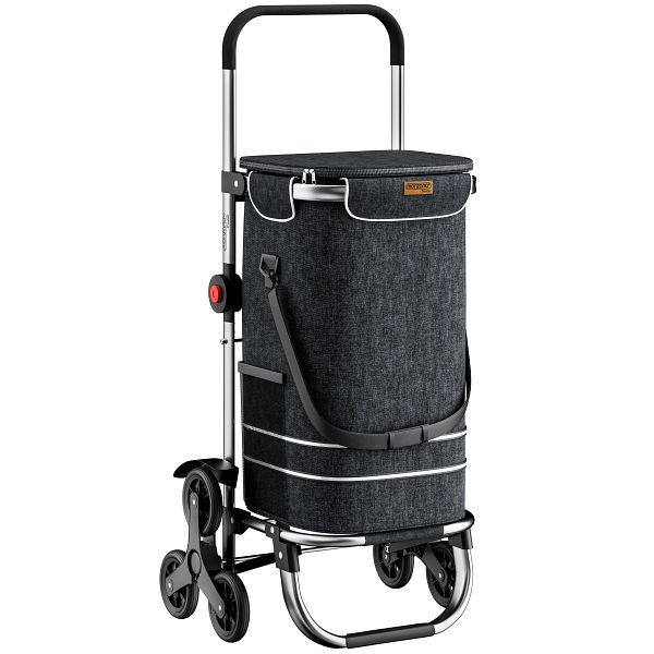monzana Einkaufstrolley Treppensteiger Schwarz, 109120