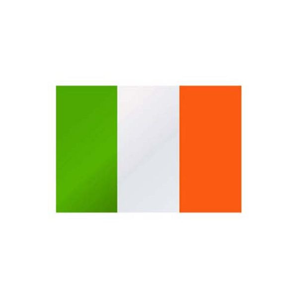 Stein HGS Länderflagge Irland, 300 x 120 cm (Hochformat), mit Kunststoff-Karabiner, FlagTop 110 g/m², für Fahnenmasten 7 m, mit Hohlsaum für Ø 4 cm Ausleger, 26986