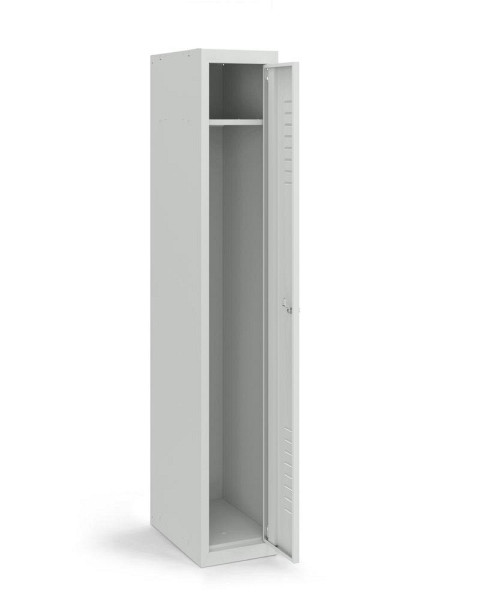 Deskin Garderobenspind Economy, Anbauelement, Lichtgrau RAL 7035, 300 x 500 x 1800 mm, 348009