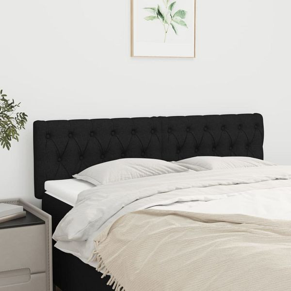 vidaXL Kopfteile 2 Stück Schwarz 80x7x78/88 cm Stoff, 346356