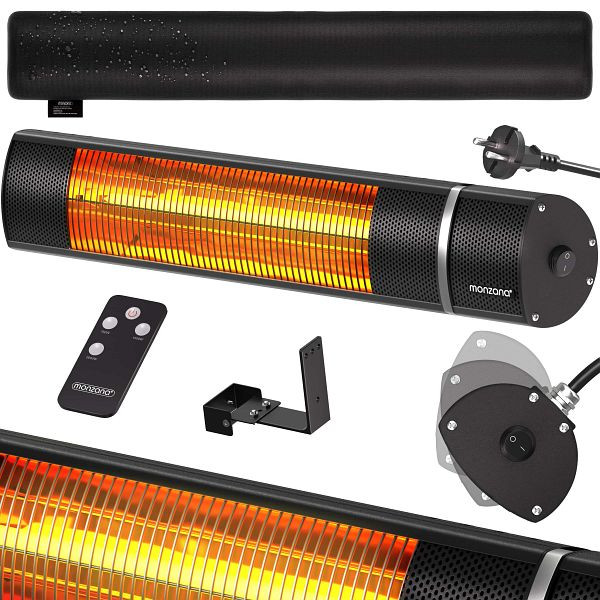 monzana Heizstrahler MZH2000 Schwarz 2000W, 109110, 4251776909073