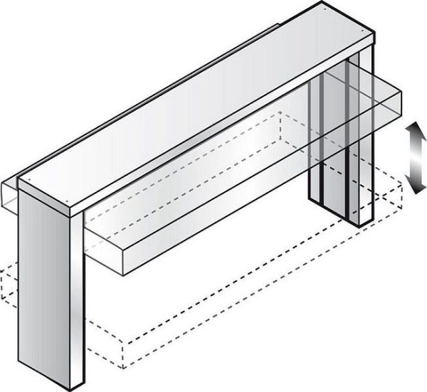 KBS Hustenschutz GN 2/1 elektrisch für Einbauwanne und Einbauplatte, höhenverstellbar, aus CNS mit klarer Polycarbonatwanne, 392026