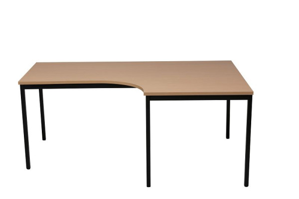 Gürkan Tisch, 80 x 180 x 75 cm, Schwarz, Buche, Bürotisch, Freiform(Winkel Rechts), MTB.W.R.188, 102278