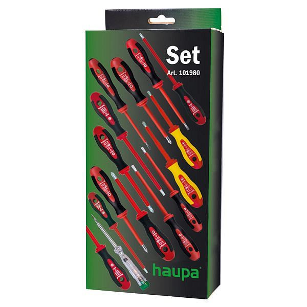 Haupa Schraubendreher-Set Plus 1000 V, Mix, 15-teilig, 101980