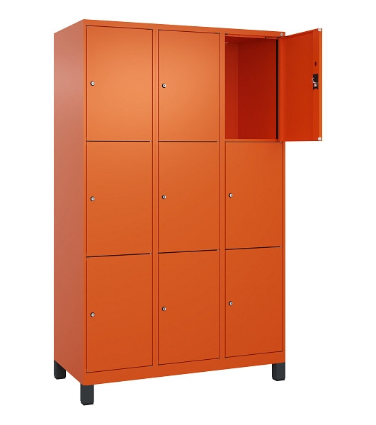 C+P Schließfachschrank Evolo PLUS, mit Füßen, 9 Fächer, 1950x1200x500mm, 2004/2, 049010-323 S10023