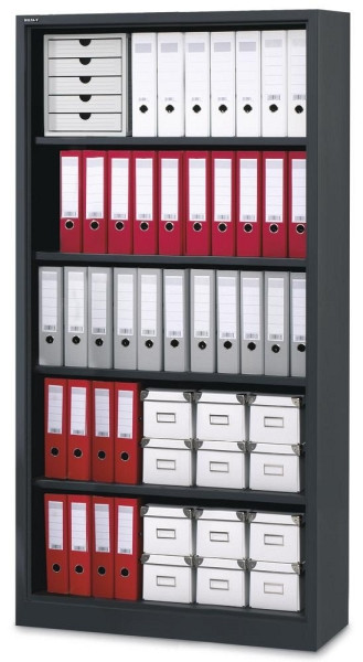 Deskin Regal BASE L, Stahl, Anthrazit RAL 7021, B 920 x H 1950 x T 420 mm, 220636