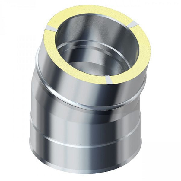 Solarbayer Außenkamin Bogen 15 Grad - 150mm, doppelwandig, 530071301