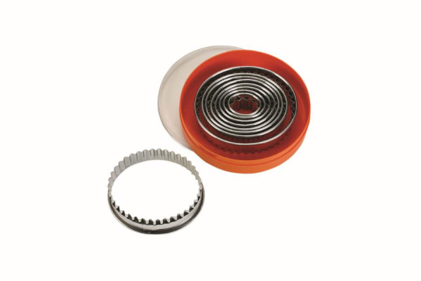 Schneider Ausstechersatz oval gezackt 9-teilig, Edelstahl, Materialstärke: 0,4, 0,5 mm, 199506