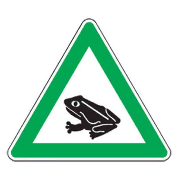 Stein HGS Natur- und Umweltschutzschild 'Krötenwanderung', 900 mm, reflektierend (RA1), uw040006s29