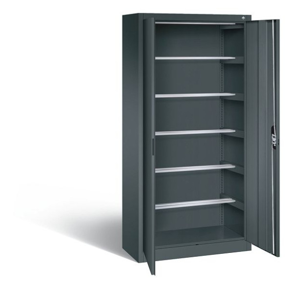 C+P Büroschrank Acurado, H1950xB930xT400mm, Farbe: Anthrazitgrau, Muldengriff, 9260-600 S10391