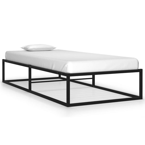 vidaXL Bettgestell Schwarz Metall 100x200 cm, 324786