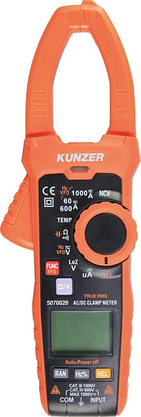 Kunzer Strommesszange zur Kapazitäts- und Frequenzprüfung, AC/DC 1.000 Volt, 7SMZ02
