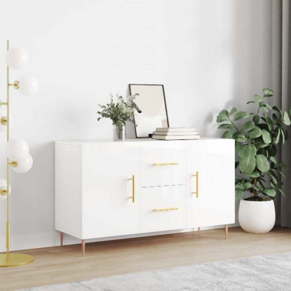 vidaXL Sideboard Hochglanz-Weiß 100x36x60 cm Holzwerkstoff, 828158